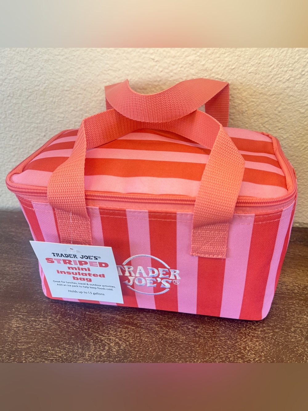 Trader Joe’s Mini Insulated Cooler Bags — Striped Pink & Pink/Purple (2 Total - Picture 3 of 14